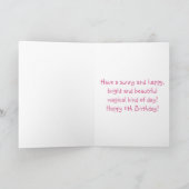 Carte 11e anniversaire Ange rose (Intérieur)