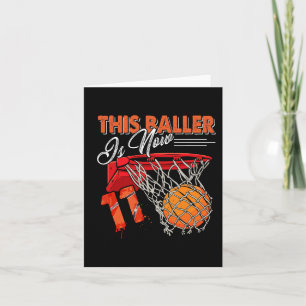 Carte 11e Anniversaire Basketball Amusant 11 Ans Enfants