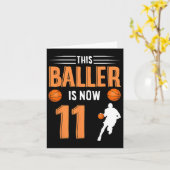 Carte 11e anniversaire Bysketbyll - Ce Byller est mainte (Fleur jaune)