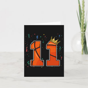 Carte 11e anniversaire Bysketbyll Grand nombre 11 ans Bo