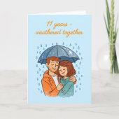 Carte 11e anniversaire de mariage Ensemble 11 ans (Devant)