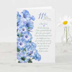 Carte 11e Anniversaire de Mariage Matinée Sentimentale G