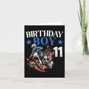 Carte 11e anniversaire Dirt Bike Motocross 11 ans B-da