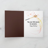 Carte 11e anniversaire Flaming Baseball (Intérieur)