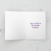 Carte 11e anniversaire : Fun Motif Fireworks + Rainbow 1 (Intérieur)