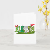 Carte 11e Anniversaire Golf Thème 11 ans Enfants Sport P (Fleur jaune)