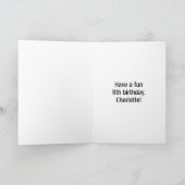 Carte 11e anniversaire : Jeu de style de crayon, Nom per (Intérieur)