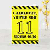 Carte 11e anniversaire : Jeu de style de crayon, Nom per (Fleur jaune)