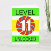 Carte 11e Anniversaire Jeu d'Ordinateur (Devant)