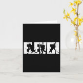 Carte 11e Anniversaire Rétro Hockey sur glace 11 ans Gar (Fleur jaune)