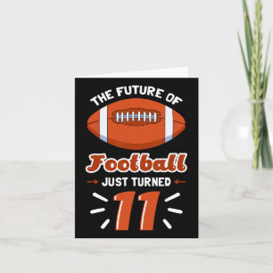 Carte 11e Football Joueur de fête d'anniversaire Sports