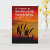 Carte 12:2 de Romains de vers de bible de foin de (Fleur jaune)