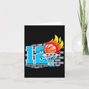 Carte 12 ans 12e Bysketbyll Anniversaire Thème B