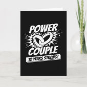 Carte 12 ans Comic Super Power Couple 12e anniversaire (Devant)