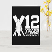 Carte 12 Ans De Cricket Génial 12e Anniversaire (Fleur jaune)