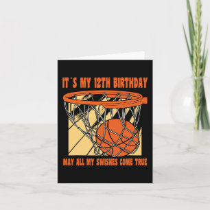 Carte 12 ans Joyeux 12e anniversaire Basketball 12e Bi