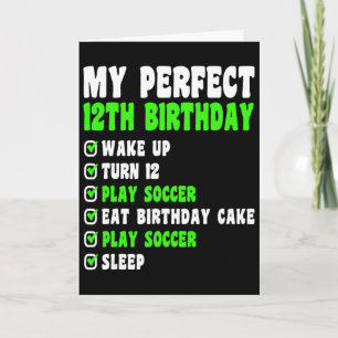 Carte 12 ans Mon 12e anniversaire parfait de football 12