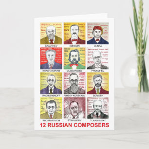 Carte 12 compositeurs russes