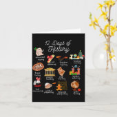 Carte 12 Day Of History Teacher Christmas Social Studies (Fleur jaune)