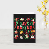 Carte 12 Days Of Baking Baker Christmas Cook Chef Baking (Fleur jaune)
