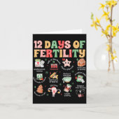 Carte 12 Days Of Fertility Ivf Nurse Christmas Ob Gyn Tr (Fleur jaune)