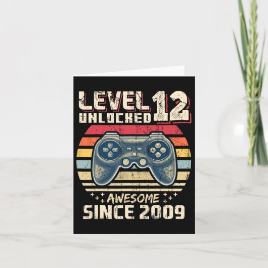 Carte 12 Déverrouillé Awesome 2009 jeu vidéo 12e anniver (Devant)