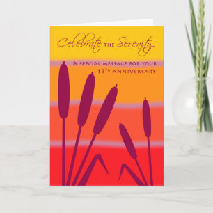 Carte 12 Étape Anniversaire 13 ans Sobre pur