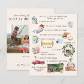 Carte 12 Jours de Covid | Photo de vacances "Quarantine" (Devant / Derrière)