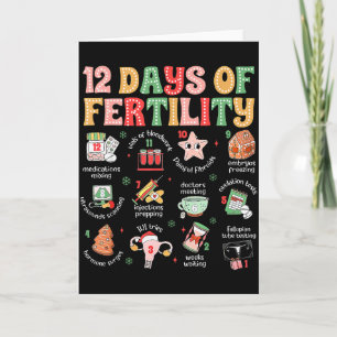 Carte 12 Jours De Fertilité Infirmière Fiv Noël Ob Gynéc