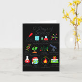 Carte 12 Jours de Noël drôle de professeur de sciences (Fleur jaune)
