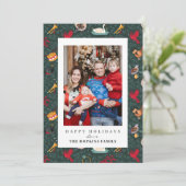 Carte 12 Jours de Noël Maison de vacances Famille Photo (Debout devant)