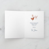 Carte 12 jours de Noël trois poules françaises (Intérieur)