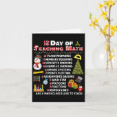 Carte 12 Jours D'Enseignement Mathématiques Noël Math En (Fleur jaune)