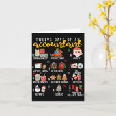 Carte 12 Jours D'un Comptable, Fête De Noël, Tshirt Drôl (Fleur jaune)