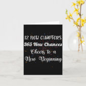 Carte 12 New Chapters 365 New Chances Cheers To New Begi (Fleur jaune)