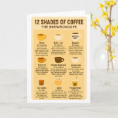 Carte « 12 nuances de café - Le Brewroscope ». (Fleur jaune)