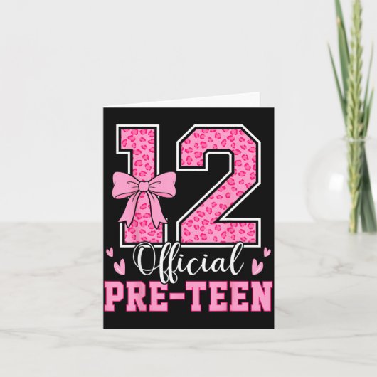 Carte 12 Pré-adolescente Léopard 12 Ans 12e Anniversaire (Devant)