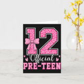 Carte 12 Pré-adolescente Léopard 12 Ans 12e Anniversaire (Fleur jaune)