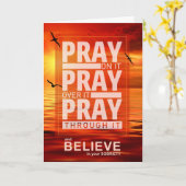 Carte 12 Step Recovery Pray on It and Believe Sunset (Fleur jaune)