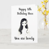 Carte ****12e ANNIVERSAIRE**** À NOTRE "JOLIE NUIT"** (Fleur jaune)