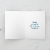 Carte 12e anniversaire : Arc en ciel amusant #, Nom pers (Intérieur)