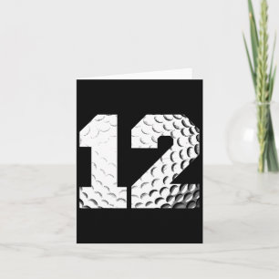 Carte 12e anniversaire Boy Golf Player Golf 12 ans