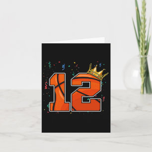 Carte 12e anniversaire Bysketbyll Grand nombre 12 ans Bo