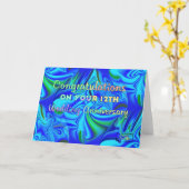 Carte 12e anniversaire de mariage (Fleur jaune)