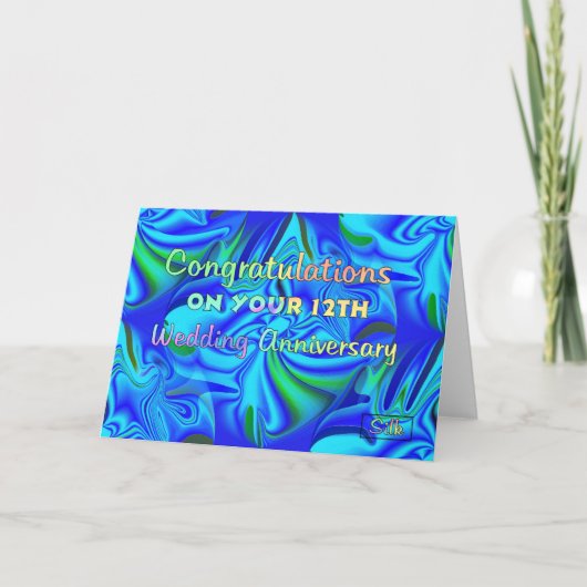 Carte 12e anniversaire de mariage (Devant)