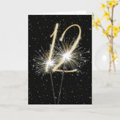 Carte 12e anniversaire du mariage (Fleur jaune)