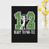 Carte 12e anniversaire Gift Joueur de golf 12 ans Garçon (Fleur jaune)