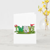 Carte 12e Anniversaire Golf Thème 12 ans Enfants Sport P (Fleur jaune)