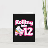 Carte 12e anniversaire Roller Patinage 12 ans (Devant)