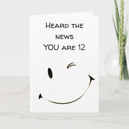 Carte **12e*** ANNIVERSAIRE UN GRAND ENFANT (Devant)
